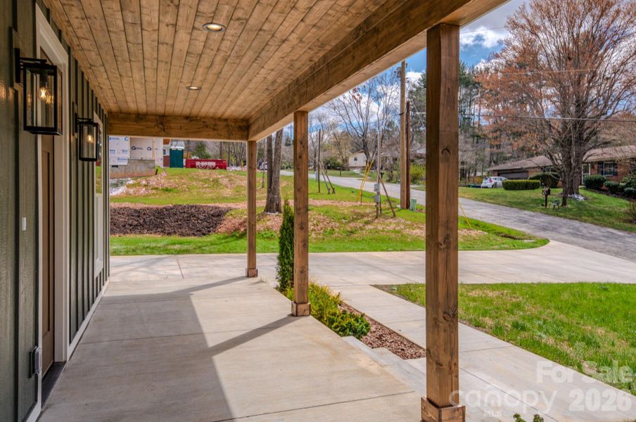 Relax on the covered front porch.