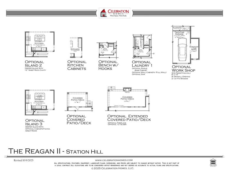 2D floor plan layout for the Reagan II by Celebration Homes in Station Hill, Franklin, TN (Image 4).