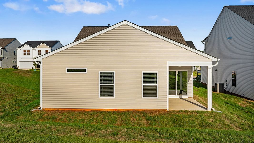 Exterior details and patio area of a home in Hanes Lake, Winston-Salem (Image 4). Exterior details and patio area of a home in Hanes Lake, Winston-Salem (Image 4).