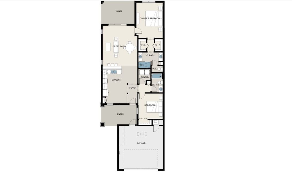 2D floor plan layout of this home in Reflection Villas at Watercolor Place, Bradenton, FL (Image 5). 2D floor plan layout of this home in Reflection Villas at Watercolor Place, Bradenton, FL (Image 5).