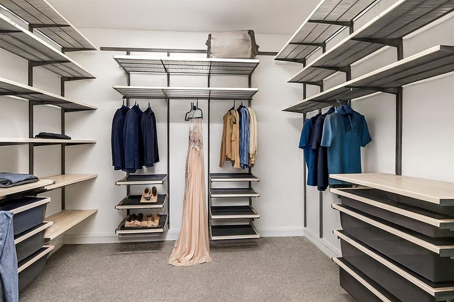 Primary Bedroom closet. virtually staged Primary Bedroom closet. virtually staged