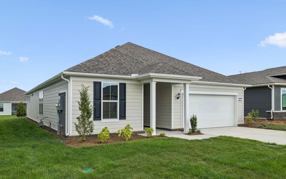 Front exterior of a new home in Del Webb Barton Village, Lebanon, TN, highlighting curb appeal (Image 31).