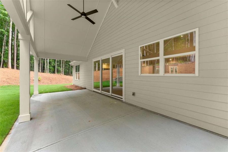 Exterior details and patio area of a home in , Clarkesville (Image 25).