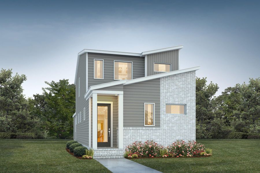 Representative exterior photo of a completed home built from the Onyx B by Homes by Dickerson in NoVi Chatham Park, Pittsboro, NC (Image 1). Representative exterior photo of a completed home built from the Onyx B by Homes by Dickerson in NoVi Chatham Park, Pittsboro, NC (Image 1).