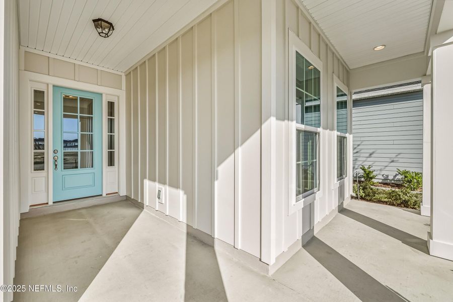 Exterior details and patio area of a home in Silver Landing at SilverLeaf, St. Augustine (Image 39).