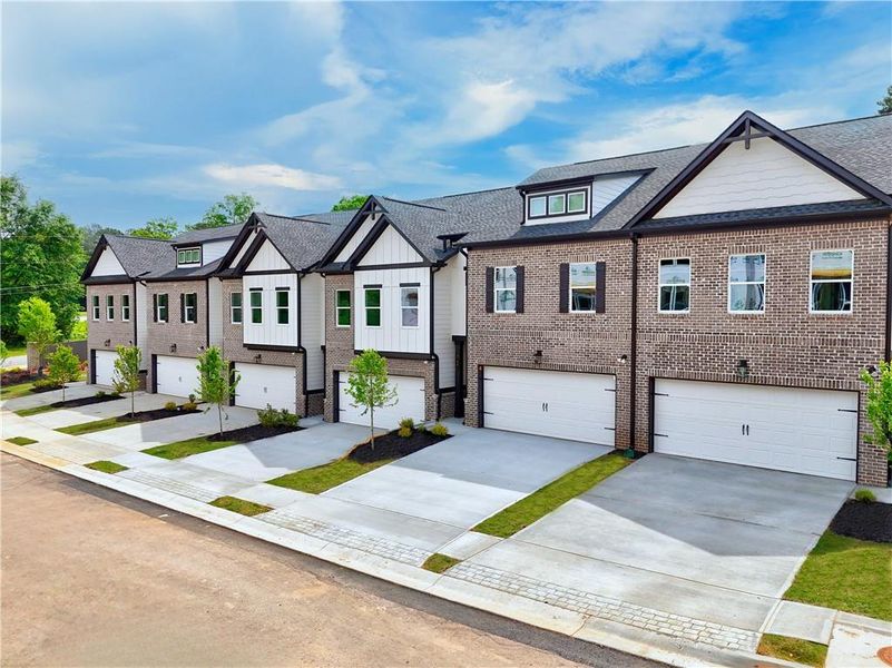 Front exterior of a new home in , Tucker, GA, highlighting curb appeal (Image 14).