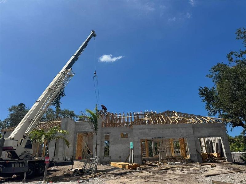 In-progress construction of a new home in , Sarasota, FL (Image 5).