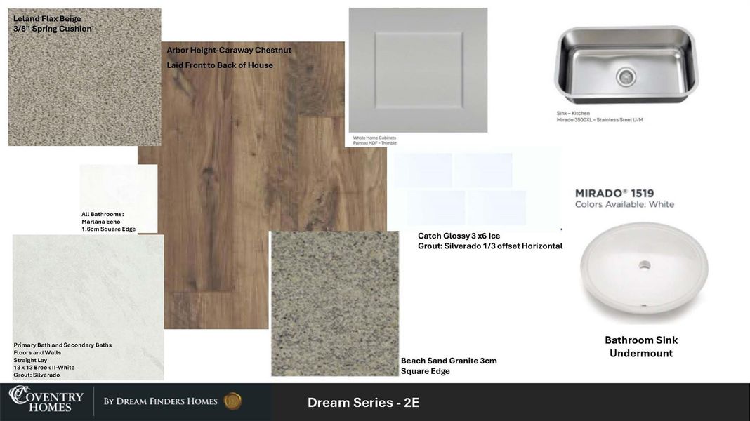 Sample of building materials used in homes in Windrose Green, Angleton (Image 5).