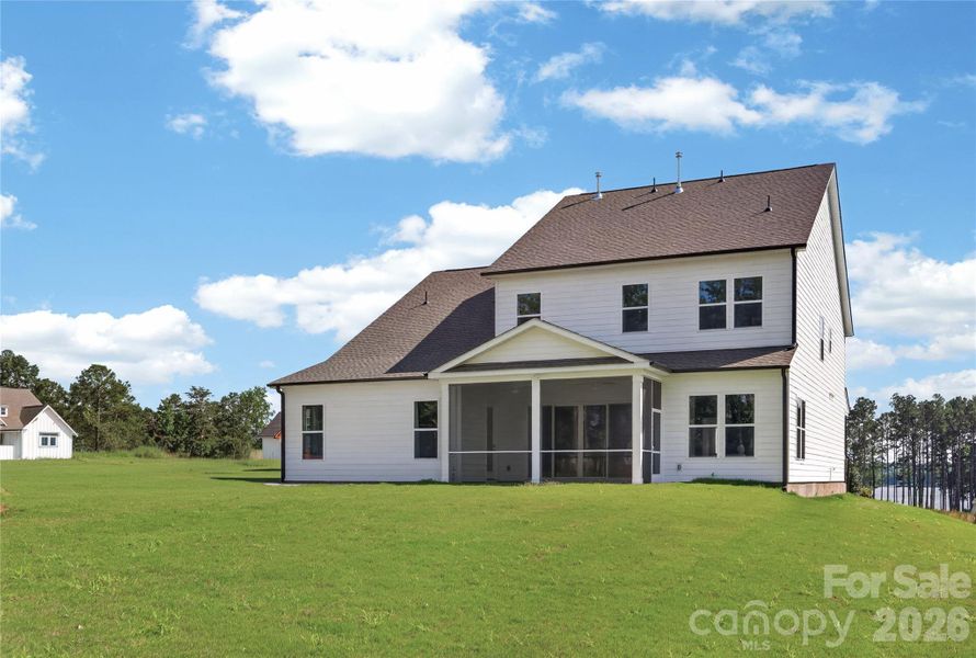 Exterior details and patio area of a home in Edgewater Lakeview On Your Lot, Lancaster (Image 28).