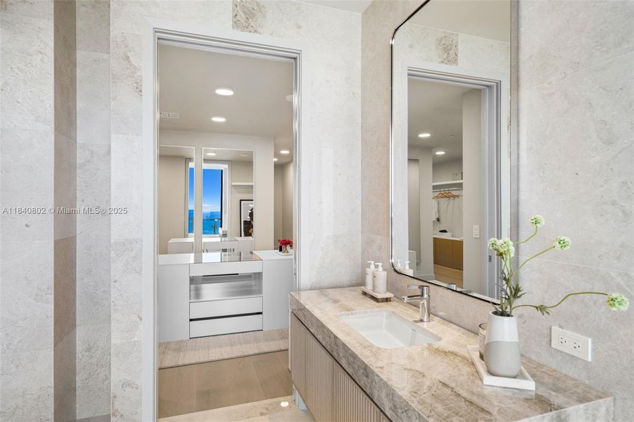 Furnished interior view inside a new home in , Miami Beach (Image 11).