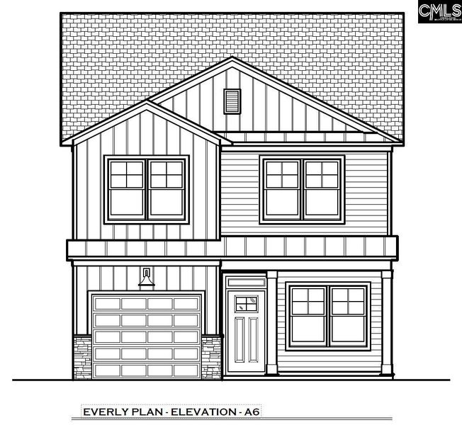 Exterior rendering of this home design in Blythewood Farms, Blythewood, SC (Image 3).