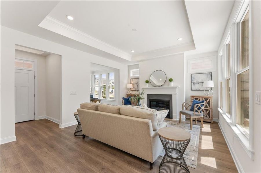 Furnished interior view inside a new home in The Courtyards at Bailey Farms, Dacula (Image 8).
