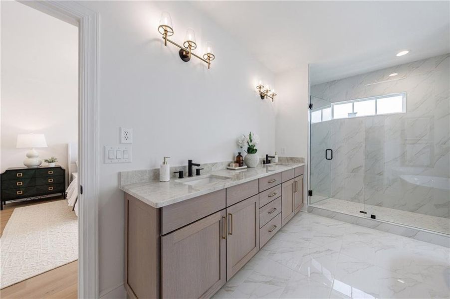 Furnished interior view inside a new home in , Alpharetta (Image 39).