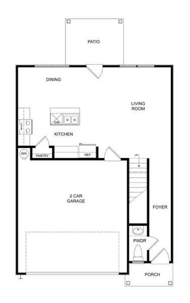 2D floor plan layout for the The Jasper by Direct Residential Communities in Vickers Point - Single Family, Fairburn, GA (Image 3). 2D floor plan layout for the The Jasper by Direct Residential Communities in Vickers Point - Single Family, Fairburn, GA (Image 3).