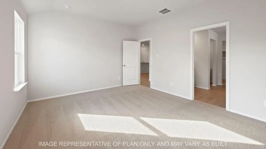Representative unfurnished interior of a home built from the Easton by D.R. Horton in Wilkins Valley, Brenham (Image 11).