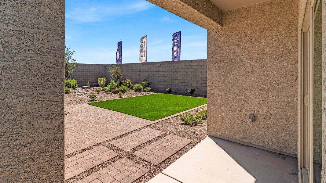 Exterior details and patio area of a home in Blackhawk, Tucson (Image 2). Exterior details and patio area of a home in Blackhawk, Tucson (Image 2).