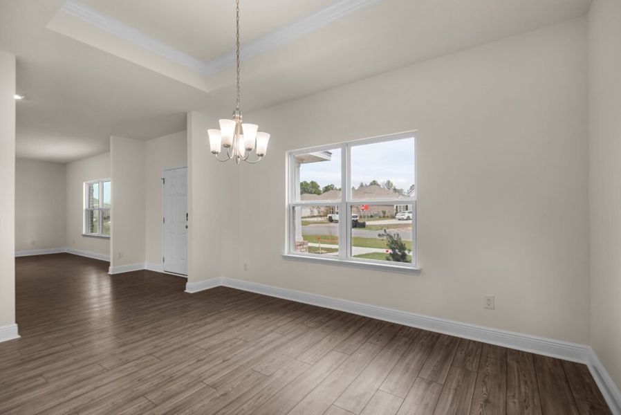 Representative unfurnished interior of a home built from the Walton by Holiday Builders in Yellow River Ranch, Milton (Image 6).