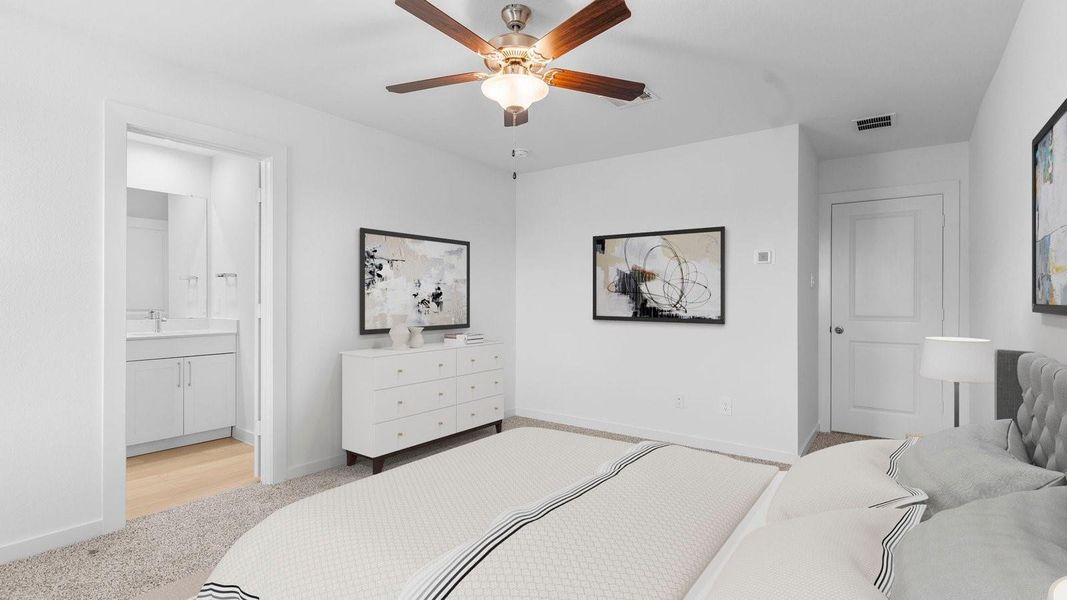 Elevations, exterior/ interior colors, options, available upgrades that require an additional charge, and standard features will vary in each community and subject change without notice. Call for details.