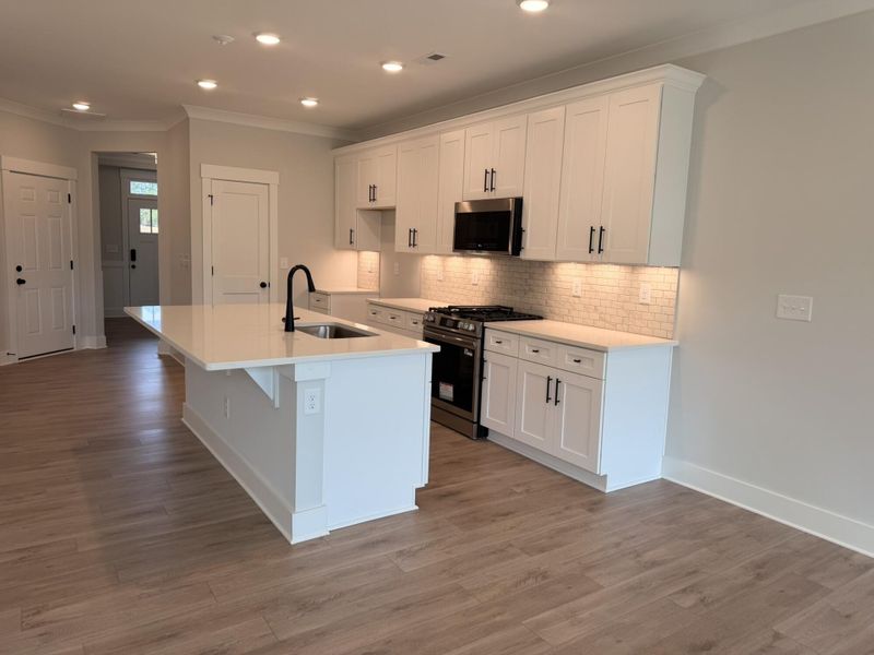 Furnished interior view inside a new home in Blythe Mill Townhomes, Waxhaw (Image 8).
