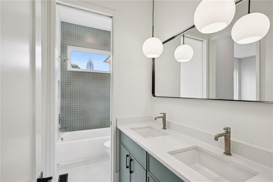 Furnished interior view inside a new home in , Atlanta (Image 11).