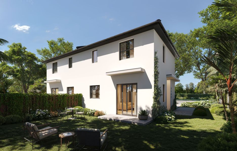 Representative exterior details of a home built from the Olivia B by Bluenest Development in Limonar Estates, Homestead (Image 16).