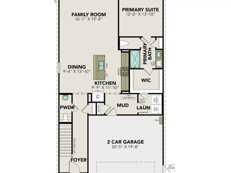 2D floor plan layout of this home in Applewhite Meadows, San Antonio, TX (Image 3).