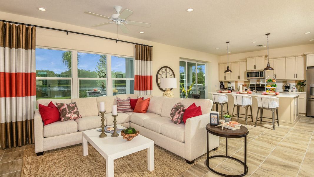 Furnished interior view inside a new home in Grand Park Real Estate and Homes for Sale in Sarasota, FL - Neal Communities, Sarasota (Image 11).