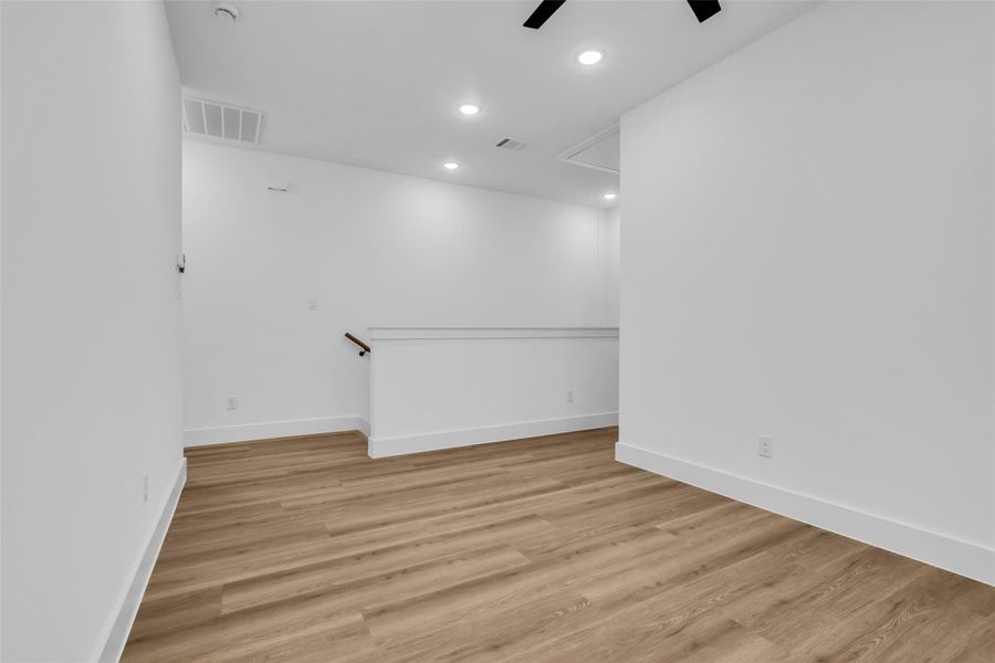 Top of the stairs at second floor features a wonderful flex area. Top of the stairs at second floor features a wonderful flex area.