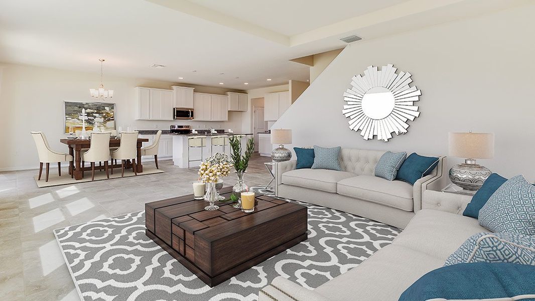 Furnished interior view inside a new home in Angeline, Land O' Lakes (Image 7).