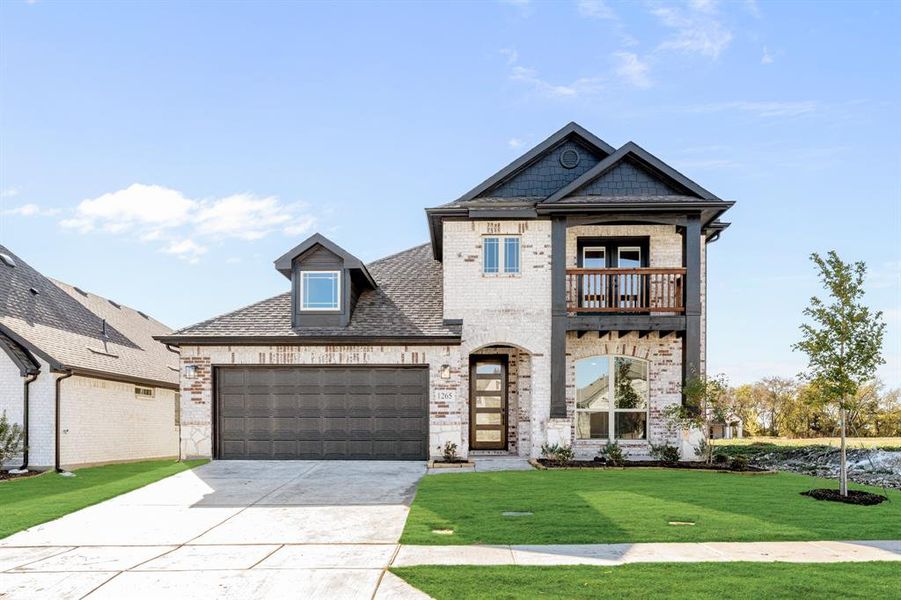 Front exterior of a new home in Anderson Crossing, Trenton, TX, highlighting curb appeal (Image 21). Front exterior of a new home in Anderson Crossing, Trenton, TX, highlighting curb appeal (Image 21).