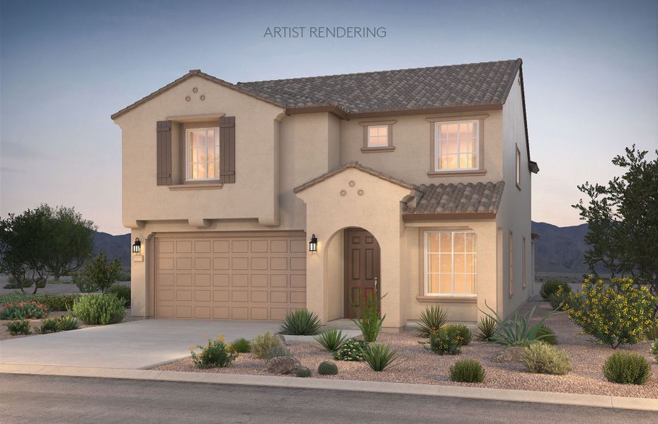 Representative exterior photo of a completed home built from the Firwood by Pulte Homes in Visara, Surprise, AZ (Image 20).