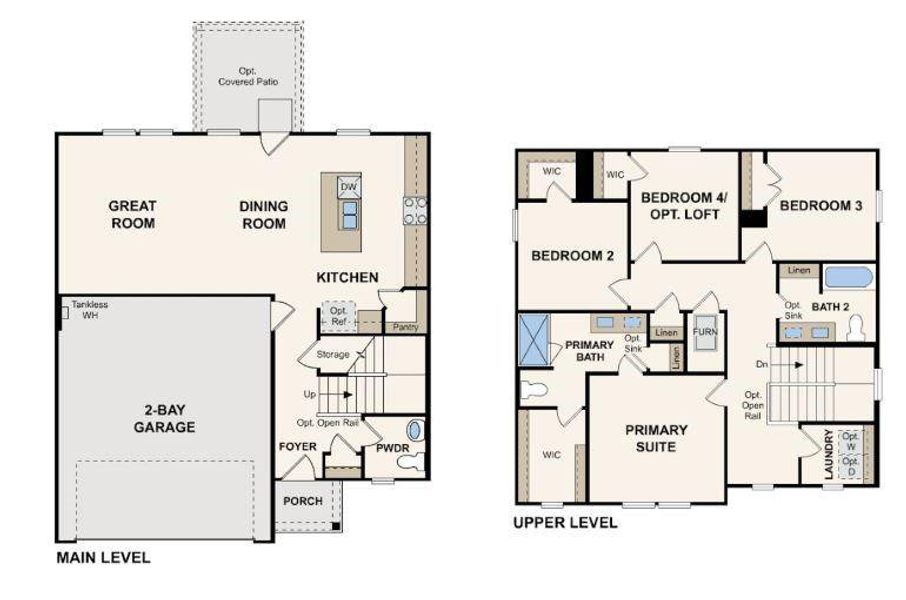 2D floor plan layout of this home in Crockett Meadows, Conroe, TX (Image 4). 2D floor plan layout of this home in Crockett Meadows, Conroe, TX (Image 4).