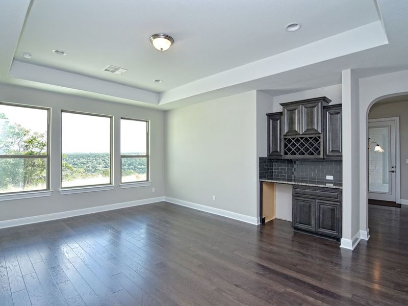 Representative unfurnished interior of a home built from the Avalon by Giddens Homes in Scofield Farms Estates, Georgetown (Image 171).
