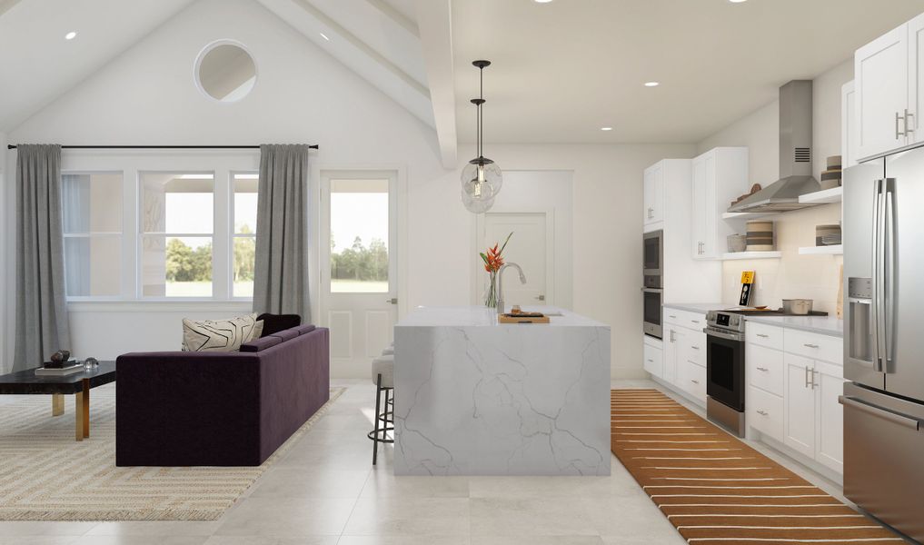 Representative furnished interior of a home built from the Geneva by K. Hovnanian® Homes in Lakeview, Waller (Image 9).