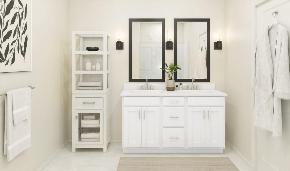 Relaxing primary bath(*Artist rendering used for illustration purposes only.)