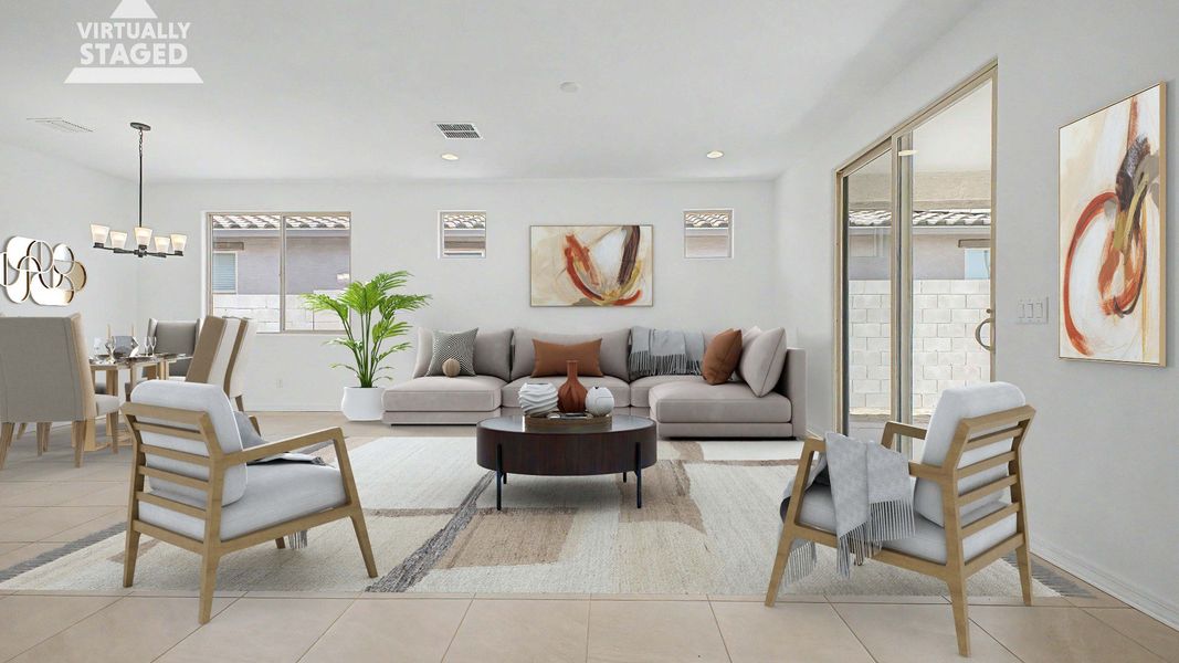 Furnished interior view inside a new home in The Lakes at Rancho El Dorado, Maricopa (Image 4).