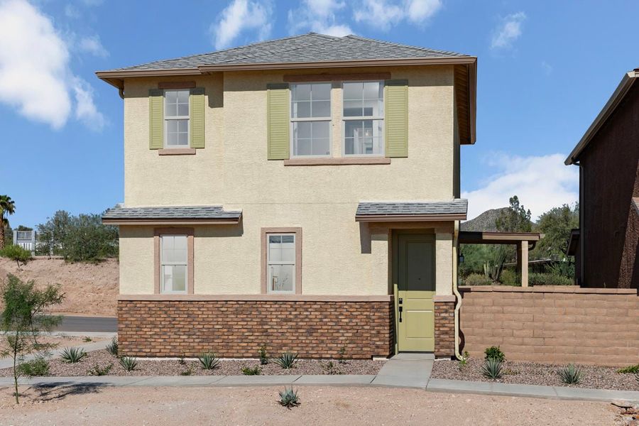 Representative exterior photo of a completed home built from the 1765 by KB Home in Enclaves at Tumamoc, Tucson, AZ (Image 16).