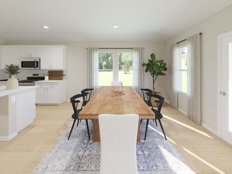 Furnished interior view inside a new home in River Ridge, Crandall (Image 4). Furnished interior view inside a new home in River Ridge, Crandall (Image 4).