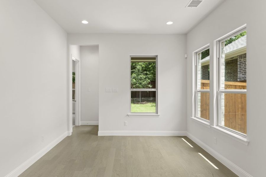 Representative unfurnished interior of a home built from the Barton by Windsor Homes in Villas at Long Branch, Rowlett (Image 17). Representative unfurnished interior of a home built from the Barton by Windsor Homes in Villas at Long Branch, Rowlett (Image 17).