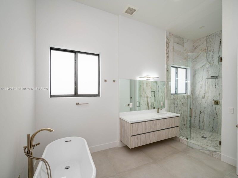 Furnished interior view inside a new home in , Miami (Image 32).