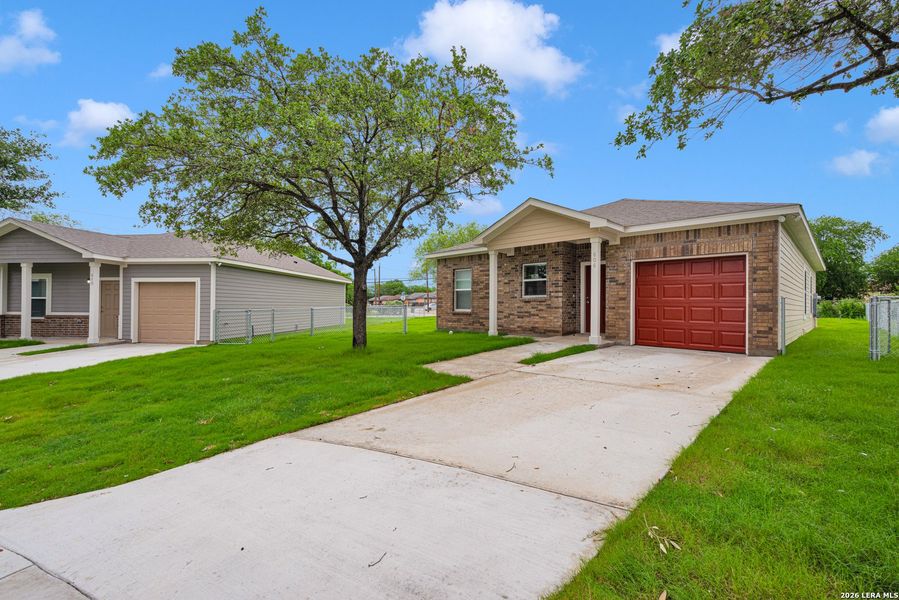 Front exterior of a new home in , San Antonio, TX, highlighting curb appeal (Image 1). Front exterior of a new home in , San Antonio, TX, highlighting curb appeal (Image 1).
