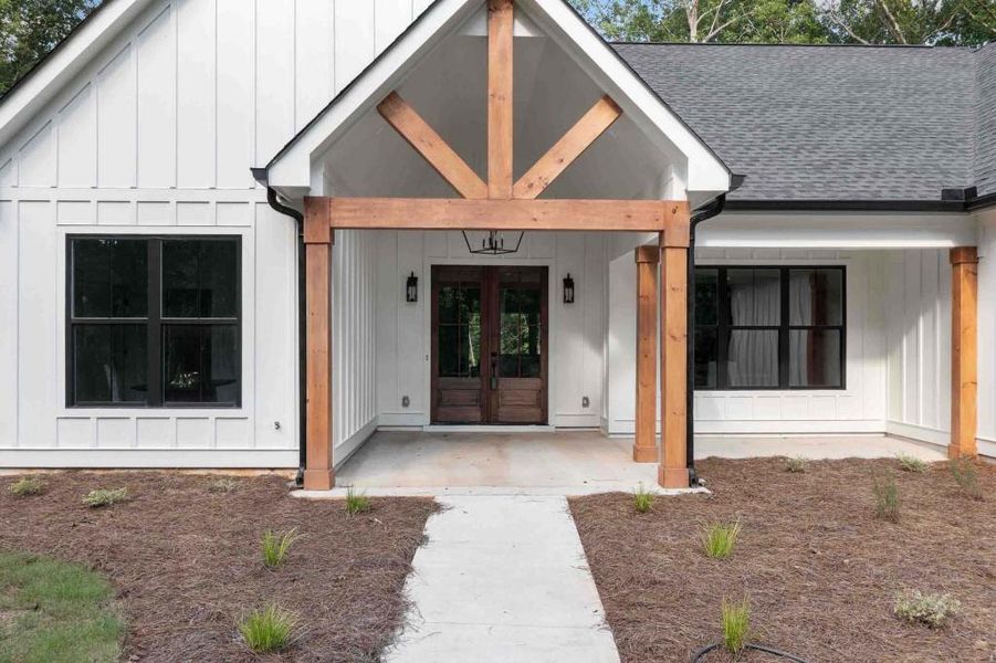 Front exterior of a new home in , Jackson, GA, highlighting curb appeal (Image 20).