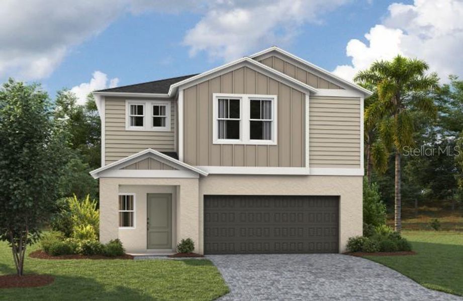 Front exterior of a new home in Pasadena Ridge, Dade City, FL, highlighting curb appeal (Image 1). Front exterior of a new home in Pasadena Ridge, Dade City, FL, highlighting curb appeal (Image 1).