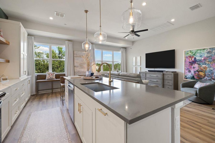 Look how inviting this is. Watch tv while cooking works. Look how inviting this is. Watch tv while cooking works.