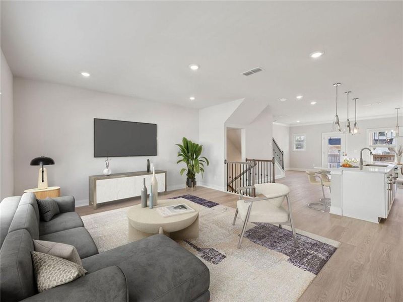 Furnished interior view inside a new home in , Lawrenceville (Image 8). Furnished interior view inside a new home in , Lawrenceville (Image 8).