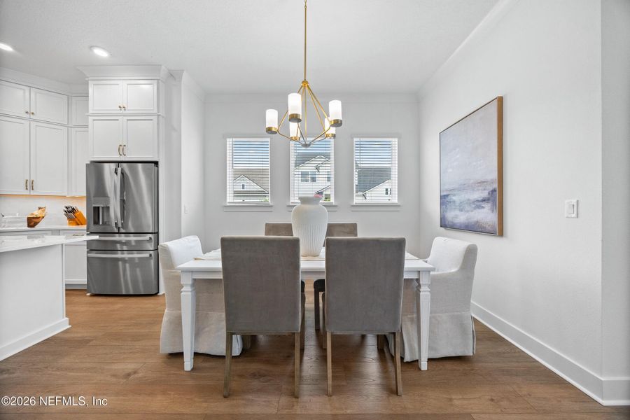 Furnished interior view inside a new home in Oak Grove at SilverLeaf 60’, St. Augustine (Image 17).