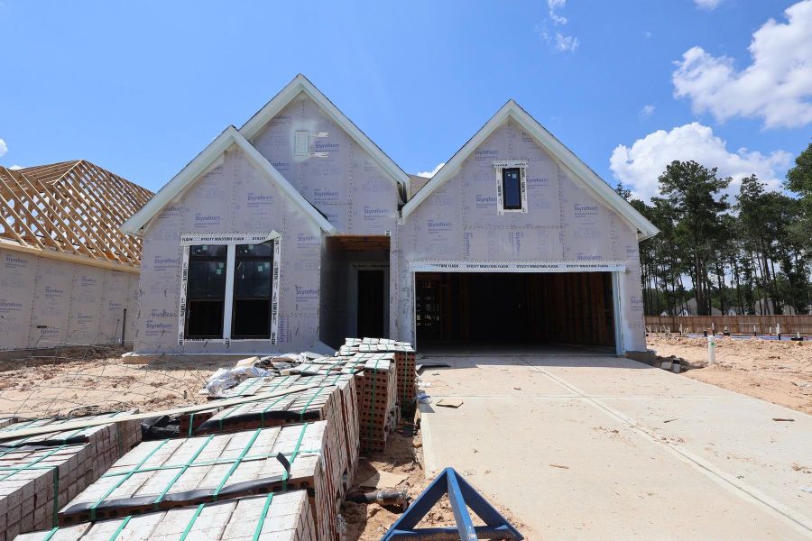 In-progress construction of a new home in The Highlands Encore - Tranquil Collection, Porter, TX (Image 5).