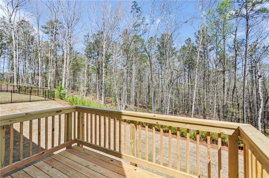 Exterior details and patio area of a home in The Pointe at Heron Bay, Locust Grove (Image 19).