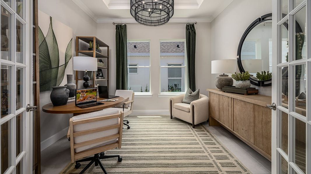 Representative furnished interior of a home built from the Pallazio II by Taylor Morrison in Esplanade at McKinnon Groves, Winter Garden (Image 12). Representative furnished interior of a home built from the Pallazio II by Taylor Morrison in Esplanade at McKinnon Groves, Winter Garden (Image 12).