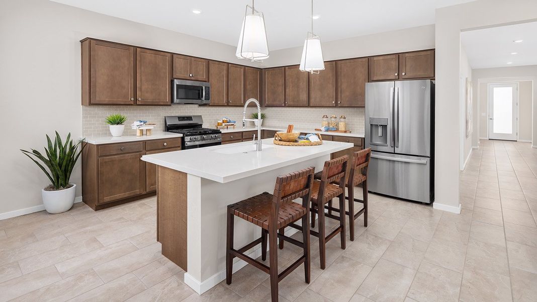 Furnished interior in a model home at Teravalis in Buckeye (Image 10). Furnished interior in a model home at Teravalis in Buckeye (Image 10).
